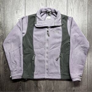 The North Face‎ Lavender and Charcoal Fleece Jacket Vintage Small